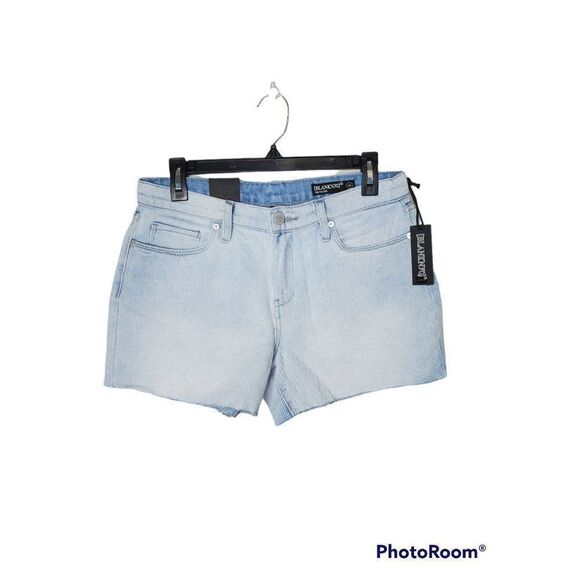 Blank NYC The Fulton Denim Roll Up Shorts Light Wash Raw Hem 100% Cotton - Picture 4 of 12